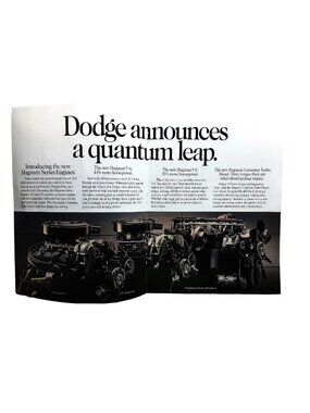 1991 Dodge Trucks Magnum Engines Print Ad 4 Page Uncut Ram Dakota Cummins